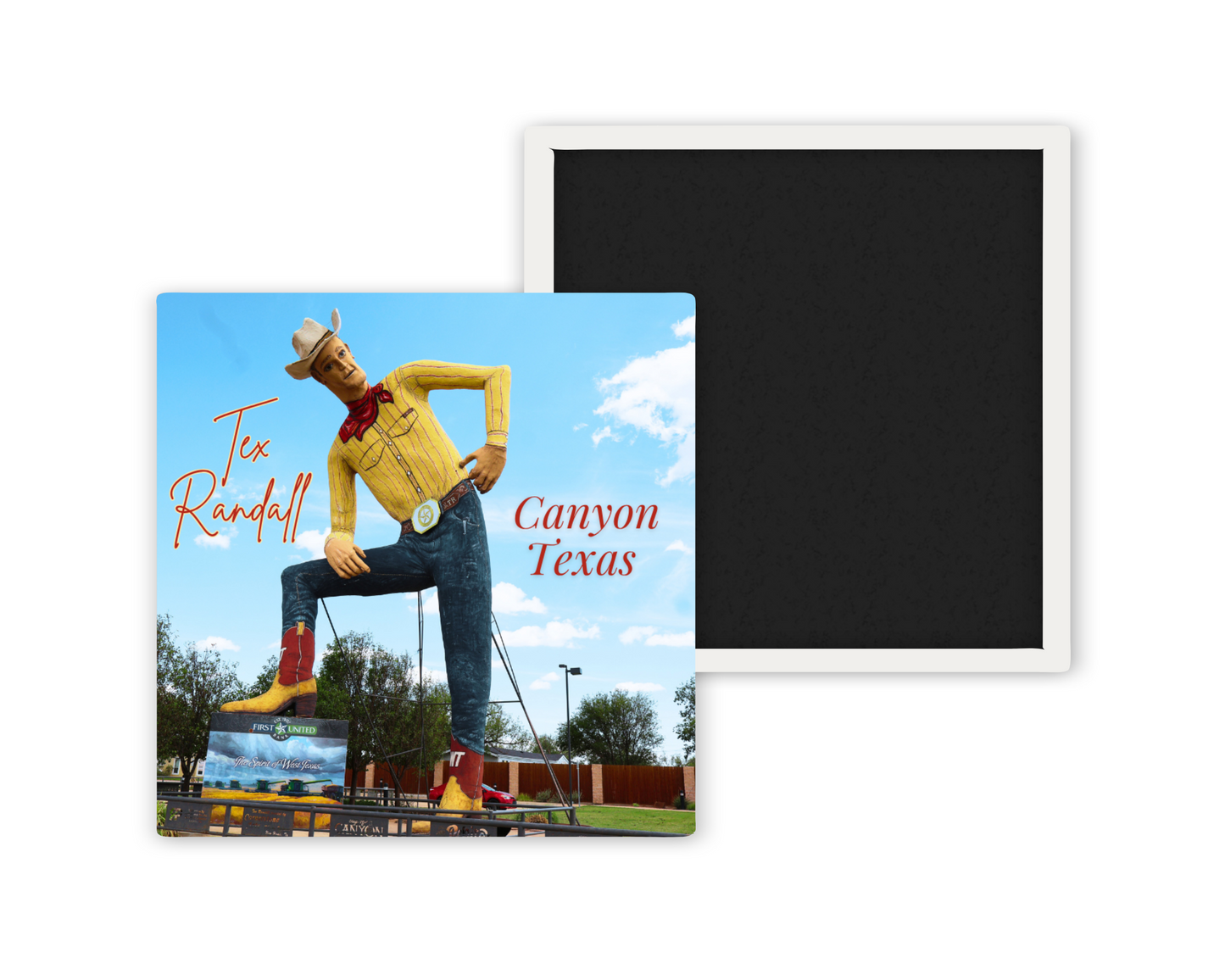 Tex Randall Magnet Giant Cowboy of the Texas Plains
