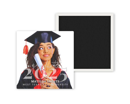 Graduation Custom Photo Magnet - Graduate 2025