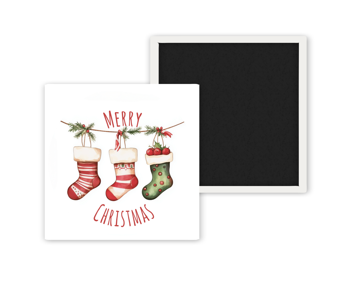 Merry Christmas Stocking Magnet