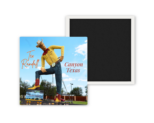 Tex Randall Magnet Giant Cowboy of the Texas Plains
